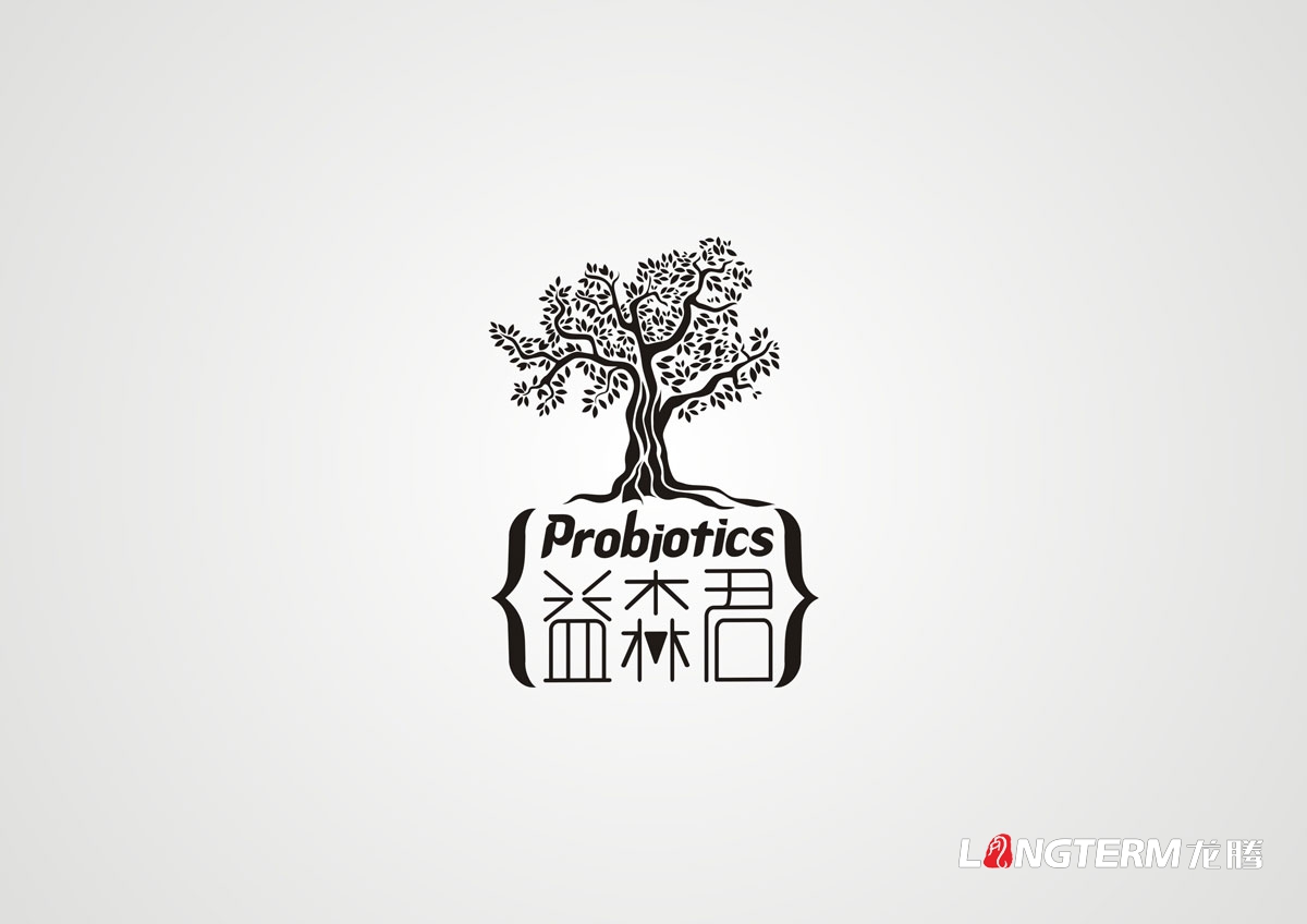 益森君薄荷糖LOGO标志设计|成都口香糖乳酸菌产品商标品牌VI形象设计公司